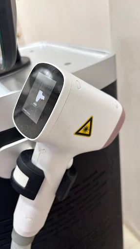 Close-up of laser and aesthetic treatment device at Mumbai Cosmetic Centre Malad