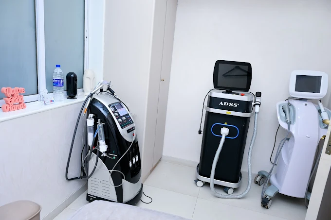 Real laser treatment room at Mumbai Cosmetic Centre Malad for laser hair removal consultation